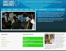 Tablet Screenshot of firstloveministries.com